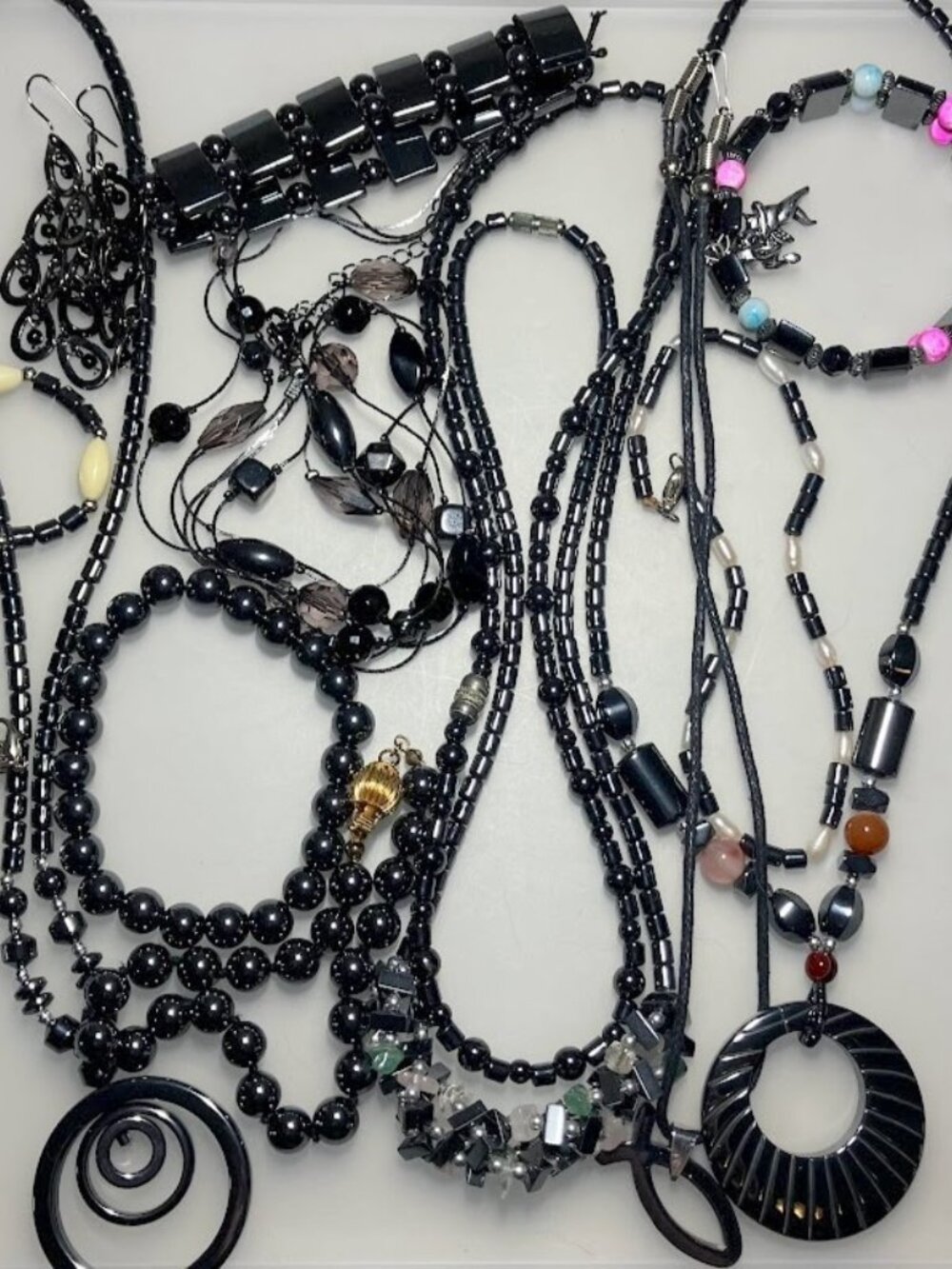 Jewelry Lot Non-Magnetic Hematite Wearable Halloween Costume Craft Resell 13 pc